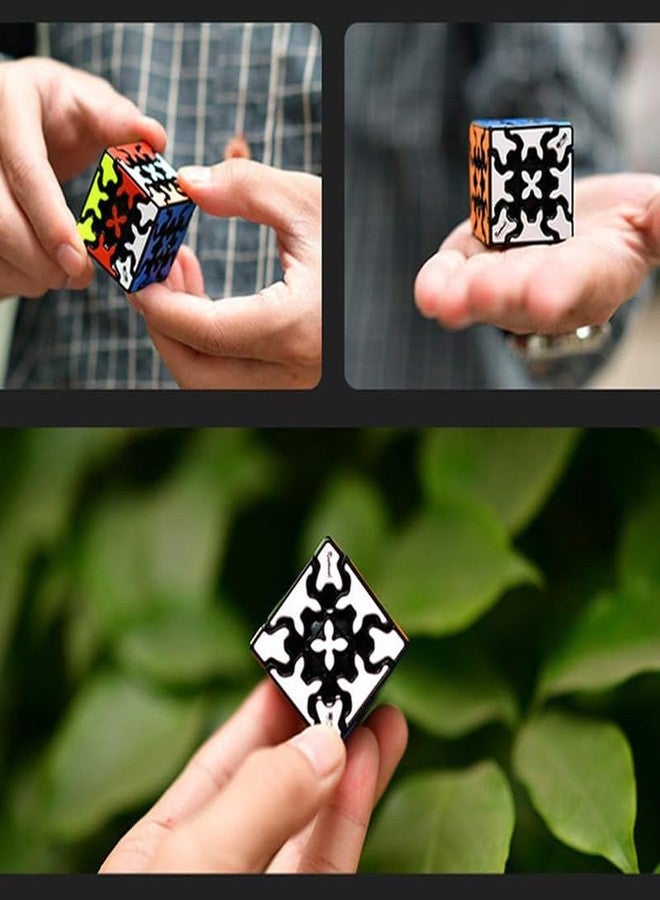 HAWKISTER QiYi 3x3 Gear Cube Keychain, Mini 3x3 Keyring Gear Speed Cube Twisty Puzzle, Brain Teasers 3.5cm - Image 3